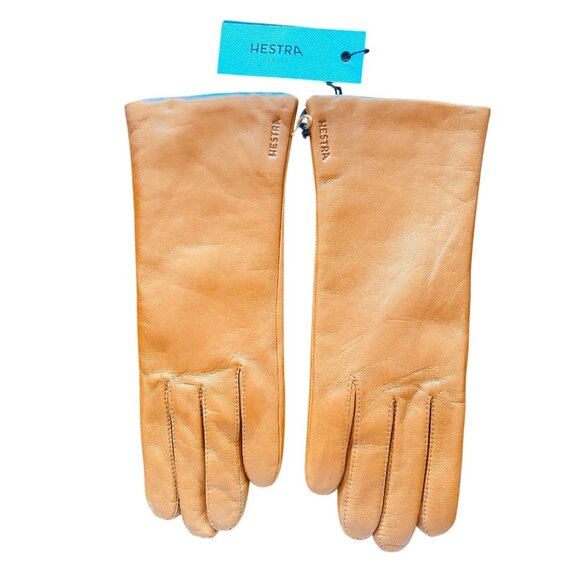 Hestra Womens Leather Hairsheep Gloves Size 7 Lined In Soft Wool New With Tags - Picture 8 of 9